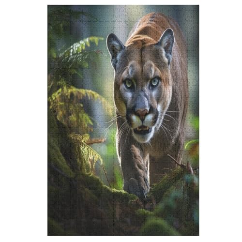 Puma Puzzles 1000 Teile Erwachsener Kniffel Spaß Für Die Ganze Familie - 1000 Puzzleteilige Motive, Holzpuzzle Kinder Erwachsene, Impossible Puzzle Schwer （78×53cm） von AAPZY