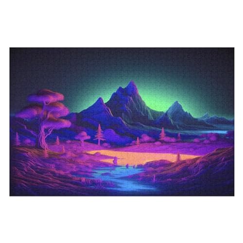 Puzzle 1000 Teile Erwachsene Dschungellandschaft Holzpuzzle Für Erwachsene Lernspiel Herausforderungsspielzeug 1000-teilige The Puzzles Für Erwachsene Kinder （75×50cm） von AAPZY