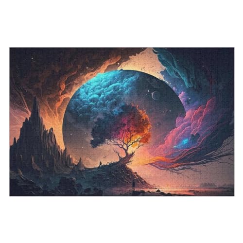 Puzzle 1000 Teile Erwachsene Fantasy-Landschaft Holzpuzzle Für Erwachsene Lernspiel Herausforderungsspielzeug 1000-teilige The Puzzles Für Erwachsene Kinder （75×50cm） von AAPZY