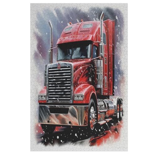 Puzzle 1000 Teile Erwachsene LKW Holzpuzzle Für Erwachsene Lernspiel Herausforderungsspielzeug 1000-teilige The Puzzles Für Erwachsene Kinder （78×53cm） von AAPZY