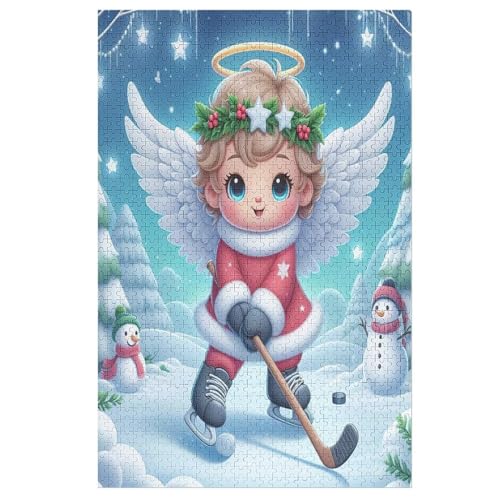 Puzzle 1000 Teile Erwachsene Süßer kleiner Engel Holzpuzzle Für Erwachsene Lernspiel Herausforderungsspielzeug 1000-teilige The Puzzles Für Erwachsene Kinder （78×53cm） von AAPZY