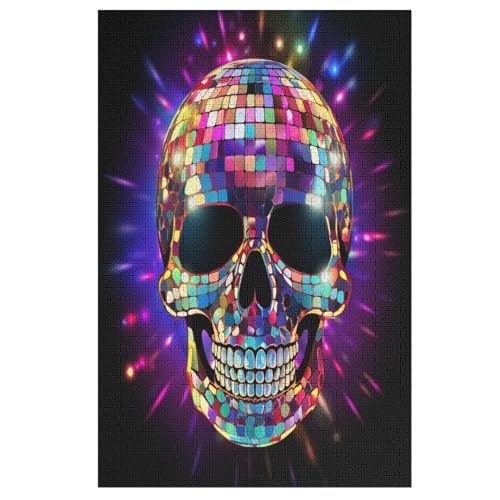 Puzzle 1000 Teile Erwachsene Totenkopf Holzpuzzle Für Erwachsene Lernspiel Herausforderungsspielzeug 1000-teilige The Puzzles Für Erwachsene Kinder （78×53cm） von AAPZY