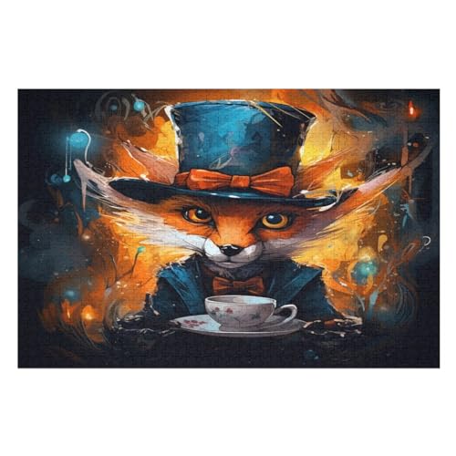 Puzzle Für Erwachsene, 1000 Teile, Fuchs, Holzpuzzle, Holzpuzzle, Geburtstagsgeschenke, Puzzle, Wanddekoration （75×50cm） von AAPZY
