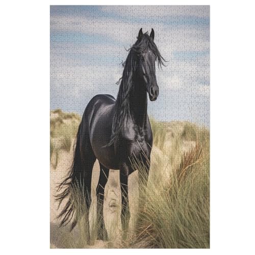 Puzzle Für Erwachsene, 1000 Teile, Pferd, Holzpuzzle, Holzpuzzle, Geburtstagsgeschenke, Puzzle, Wanddekoration （78×53cm） von AAPZY