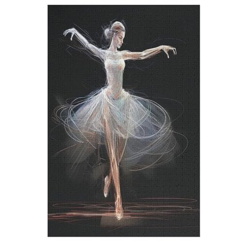 Puzzle Für Erwachsene, Ballett, 1000 Puzzleteile Für Kinder, Holzpuzzles, Geeignet Für Erwachsene, Lernspiel, Herausforderungsspielzeug （78×53cm） von AAPZY