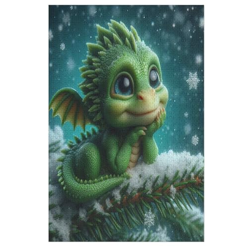 Puzzle Für Erwachsene, Cute Flugsaurier -Puzzles Für Erwachsene, 1000-teiliges Holzpuzzle, Geeignet Für Erwachsene Und Kinder Ab 12 Jahren, Tolles Geschenk Für Erwachsene （78×53cm） von AAPZY
