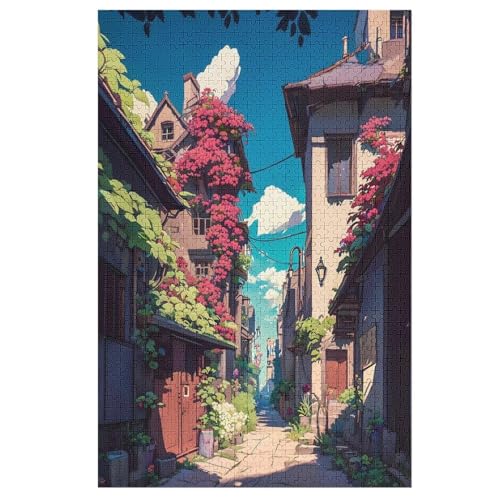 Puzzle Für Erwachsene, Totenkopfese Style, 1000 Puzzleteile Für Kinder, Holzpuzzles, Geeignet Für Erwachsene, Lernspiel, Herausforderungsspielzeug （78×53cm） von AAPZY