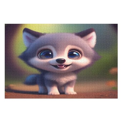 Puzzle Für Erwachsene, süße Tiere -Puzzles Für Erwachsene, 1000-teiliges Holzpuzzle, Geeignet Für Erwachsene Und Kinder Ab 12 Jahren, Tolles Geschenk Für Erwachsene （75×50cm） von AAPZY