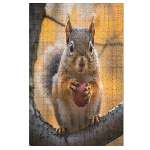 Puzzle Für Kinder, Eichhörnchen -Puzzle Für Erwachsene, 1000-teiliges Holzpuzzle Für Jugendliche Und Erwachsene, Tolles （78×53cm） von AAPZY