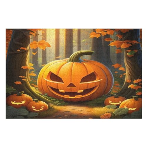 Puzzle Für Kinder, Halloween-Thema -Puzzle Für Erwachsene, 1000-teiliges Holzpuzzle Für Jugendliche Und Erwachsene, Tolles （75×50cm） von AAPZY