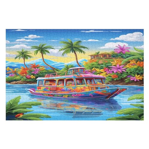 Puzzle Für Kinder, Holiday Bay -Puzzle Für Erwachsene, 1000-teiliges Holzpuzzle Für Jugendliche Und Erwachsene, Tolles （75×50cm） von AAPZY