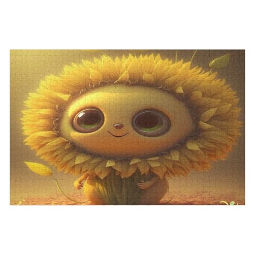 Puzzle Für Kinder, Sonnenblume -Puzzle Für Erwachsene, 1000-teiliges Holzpuzzle Für Jugendliche Und Erwachsene, Tolles （75×50cm） von AAPZY