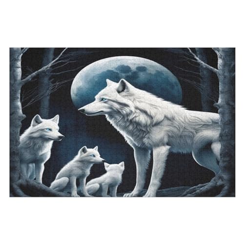 Puzzle Für Kinder, Wolf -Puzzle Für Erwachsene, 1000-teiliges Holzpuzzle Für Jugendliche Und Erwachsene, Tolles （75×50cm） von AAPZY