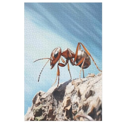 Puzzles Für Erwachsene, 1000 Teile, Ameise, Kreative Holzpuzzles, Praktisches Spiel, Familiendekoration （78×53cm） von AAPZY