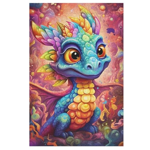 Puzzles Für Erwachsene, 1000 Teile, Flugsaurier, Kreative Holzpuzzles, Praktisches Spiel, Familiendekoration （78×53cm） von AAPZY