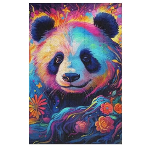 Puzzles Für Erwachsene, 1000 Teile, Panda, Kreative Holzpuzzles, Praktisches Spiel, Familiendekoration （78×53cm） von AAPZY