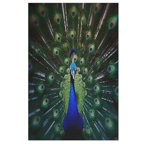 Puzzles Für Erwachsene, 1000 Teile, Pfau, Kreative Holzpuzzles, Praktisches Spiel, Familiendekoration （78×53cm） von AAPZY