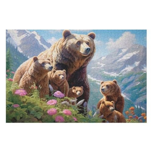 Puzzles Für Erwachsene, 1000 Teile, Tragen, Kreative Holzpuzzles, Praktisches Spiel, Familiendekoration （75×50cm） von AAPZY
