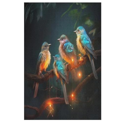 Puzzles Für Erwachsene, 1000 Teile, Vogel, Kreative Holzpuzzles, Praktisches Spiel, Familiendekoration （78×53cm） von AAPZY