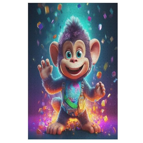 Puzzles Für Erwachsene, Affe, 1000-teilige Puzzles Für Erwachsene Und Kinder Ab 12 Jahren, Holzpuzzles Für Die Heimdekoration, （78×53cm） von AAPZY