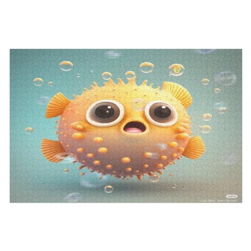 Puzzles Für Erwachsene, Fisch, 1000-teilige Puzzles Für Erwachsene Und Kinder Ab 12 Jahren, Holzpuzzles Für Die Heimdekoration, （75×50cm） von AAPZY