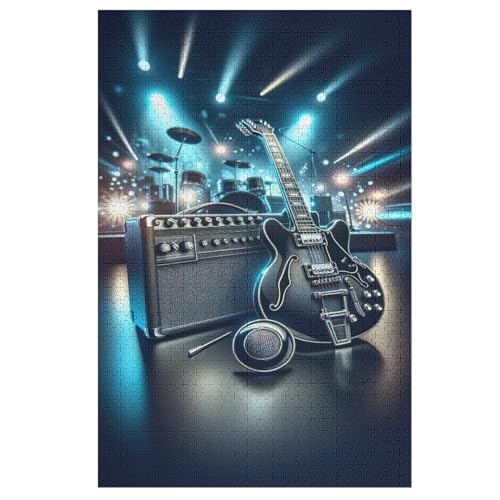 Puzzles Für Erwachsene, Gitarren Puzzle, 1000 Teile, Kreatives Puzzle, Geistiges Spielzeug, Kinder, Montagespiele （78×53cm） von AAPZY