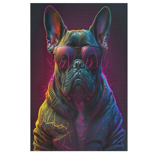 Puzzles Für Erwachsene, Hund Puzzles Für Erwachsene, 1000-teiliges Holzpuzzle, Geeignet Für Kinder Ab 12 Jahren, Die Pädagogische Puzzles Lernen （78×53cm） von AAPZY