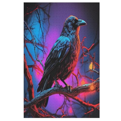 Puzzles Für Erwachsene, Krähe Puzzle, 1000 Teile, Kreatives Puzzle, Geistiges Spielzeug, Kinder, Montagespiele （78×53cm） von AAPZY