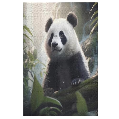 Puzzles Für Erwachsene, Panda, 1000-teilige Puzzles Für Erwachsene Und Kinder Ab 12 Jahren, Holzpuzzles Für Die Heimdekoration, （78×53cm） von AAPZY