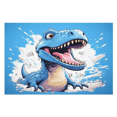 Puzzles Für Erwachsene, Puzzle Dinosaurier, 1000 Teile, Puzzle Aus Holz Für Erwachsene Und Kinder Ab 12 Jahren, Lernspielzeug （75×50cm） von AAPZY