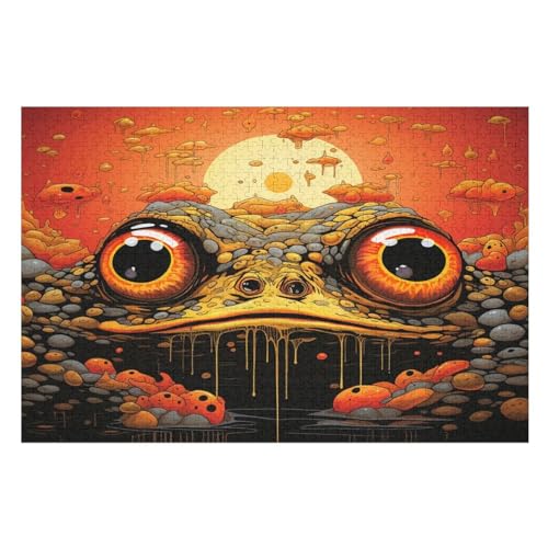 Puzzles Für Erwachsene, Puzzle Frosch, 1000 Teile, Puzzle Aus Holz Für Erwachsene Und Kinder Ab 12 Jahren, Lernspielzeug （75×50cm） von AAPZY