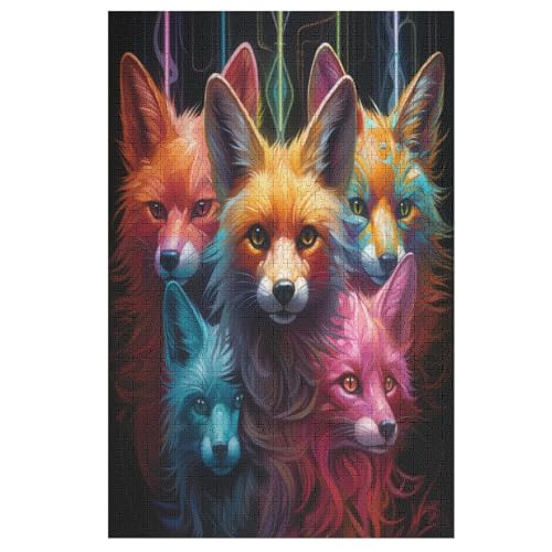 Puzzles Für Erwachsene, Puzzle Fuchs, 1000 Teile, Puzzle Aus Holz Für Erwachsene Und Kinder Ab 12 Jahren, Lernspielzeug （78×53cm） von AAPZY