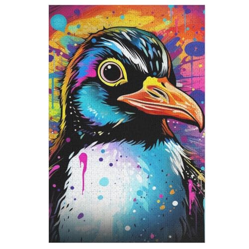 Puzzles Für Erwachsene, Puzzle Pinguin, 1000 Teile, Puzzle Aus Holz Für Erwachsene Und Kinder Ab 12 Jahren, Lernspielzeug （78×53cm） von AAPZY