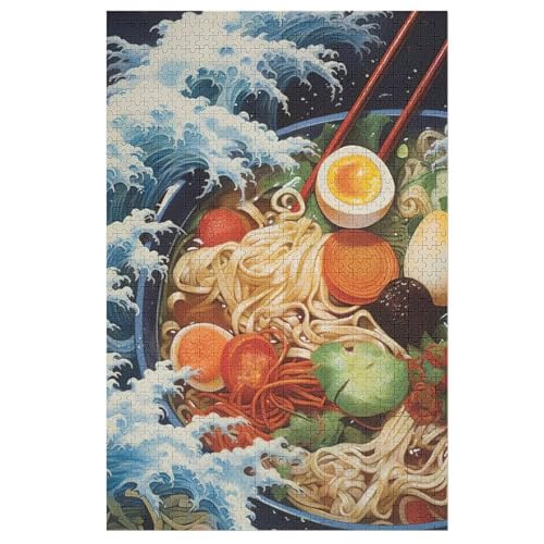 Puzzles Für Erwachsene, Ramen, 1000-teilige Puzzles Für Erwachsene Und Kinder Ab 12 Jahren, Holzpuzzles Für Die Heimdekoration, 78×53cm von AAPZY