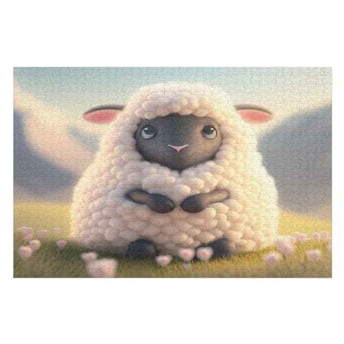 Puzzles Für Erwachsene, Schaf, 1000-teilige Puzzles Für Erwachsene Und Kinder Ab 12 Jahren, Holzpuzzles Für Die Heimdekoration, （75×50cm） von AAPZY