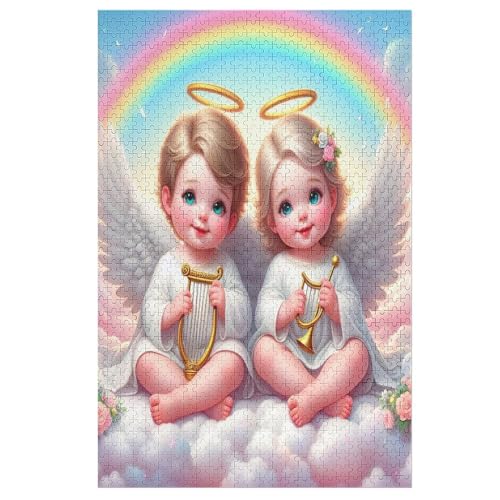Puzzles Für Erwachsene, Süßer kleiner Engel Puzzle, 1000 Teile, Kreatives Puzzle, Geistiges Spielzeug, Kinder, Montagespiele （78×53cm） von AAPZY