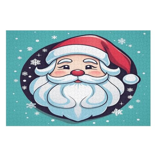 Puzzles Für Erwachsene, Weihnachtsmann Puzzle, 1000 Teile, Kreatives Puzzle, Geistiges Spielzeug, Kinder, Montagespiele （75×50cm） von AAPZY