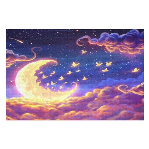 Puzzles Für Erwachsene 1000 Teiliges Aesthetic Sternry Night Puzzles Für Erwachsene Holzbrettpuzzles Denksportaufgaben Für Erwachsene （75×50cm） von AAPZY