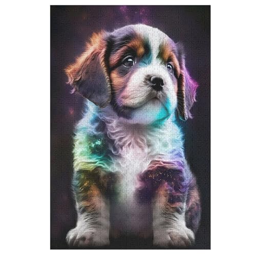 Puzzles Für Erwachsene 1000 Teiliges Cute Hund Puzzles Für Erwachsene Holzbrettpuzzles Denksportaufgaben Für Erwachsene （78×53cm） von AAPZY