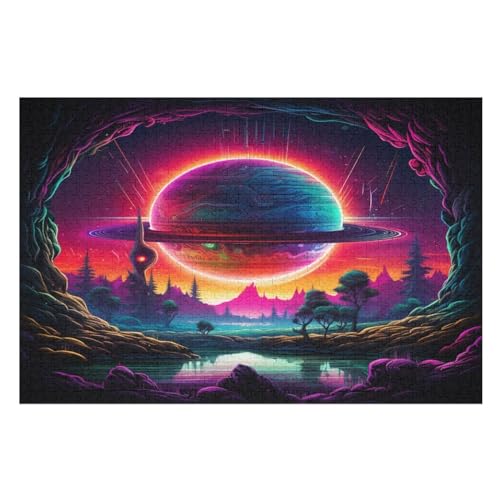 Puzzles Für Erwachsene 1000 Teiliges Fantasy-Landschaft Puzzles Für Erwachsene Holzbrettpuzzles Denksportaufgaben Für Erwachsene （75×50cm） von AAPZY
