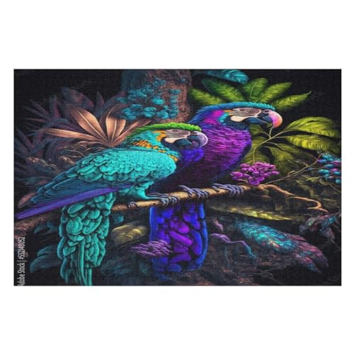 Puzzles Für Erwachsene 1000 Teiliges Papagei Puzzles Für Erwachsene Holzbrettpuzzles Denksportaufgaben Für Erwachsene （75×50cm） von AAPZY