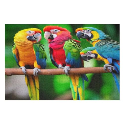 Puzzles Für Erwachsene 1000 Teiliges Papagei Puzzles Für Erwachsene Holzbrettpuzzles Denksportaufgaben Für Erwachsene （75×50cm） von AAPZY