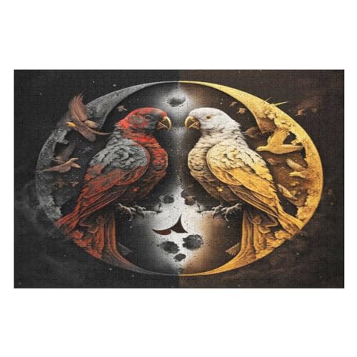 Puzzles Für Erwachsene 1000 Teiliges Papagei Puzzles Für Erwachsene Holzbrettpuzzles Denksportaufgaben Für Erwachsene （75×50cm） von AAPZY
