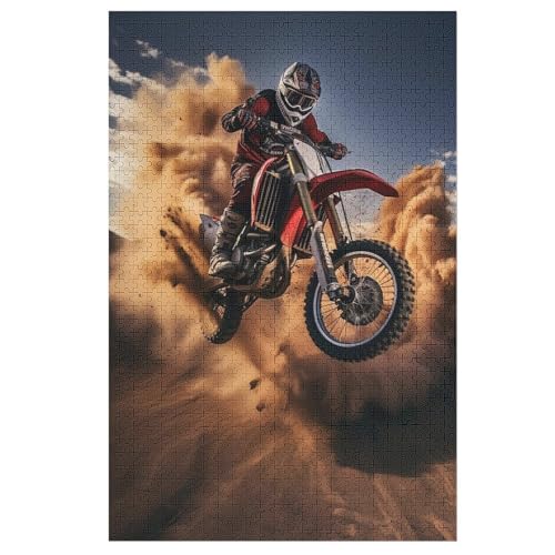 Puzzles Für Erwachsene Und Kinder, Motocross -Puzzle, 1000 Teile, Kreative Holzpuzzles, Puzzles Für Erwachsene, Geschenke （78×53cm） von AAPZY