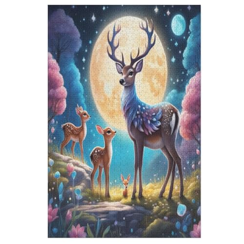 Puzzles Für Erwachsene Und Kinder, Sika Hirsch -Puzzle, 1000 Teile, Kreative Holzpuzzles, Puzzles Für Erwachsene, Geschenke （78×53cm） von AAPZY