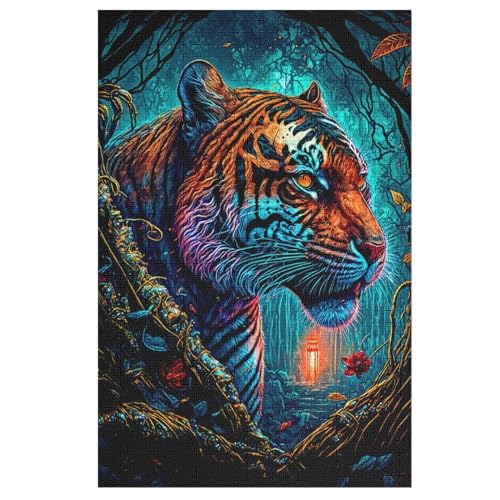 Puzzles Für Erwachsene Und Kinder, Tiger -Puzzle, 1000 Teile, Kreative Holzpuzzles, Puzzles Für Erwachsene, Geschenke （78×53cm） von AAPZY