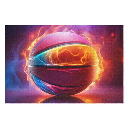 Puzzles Für Erwachsene: Basketball, 1000-teiliges Holzpuzzle Für Erwachsene Und Kinder Ab 12 Jahren. Tolles Geschenk Für Erwachsene （75×50cm） von AAPZY