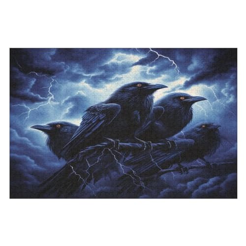 Puzzles Für Erwachsene: Krähe, 1000-teiliges Holzpuzzle Für Erwachsene Und Kinder Ab 12 Jahren. Tolles Geschenk Für Erwachsene （75×50cm） von AAPZY