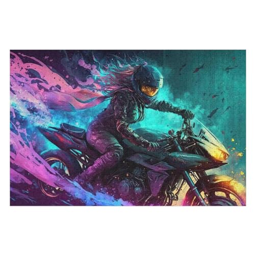 Puzzles Für Erwachsene: Motorrad, 1000-teiliges Holzpuzzle Für Erwachsene Und Kinder Ab 12 Jahren. Tolles Geschenk Für Erwachsene （75×50cm） von AAPZY