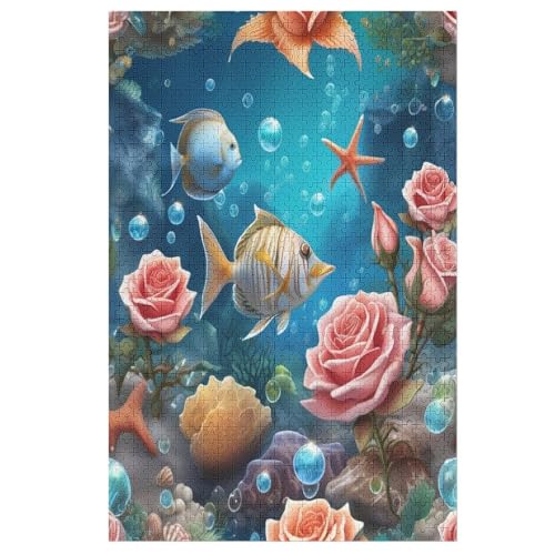 Puzzles Für Erwachsene: Ocean Fisch, 1000-teiliges Holzpuzzle Für Erwachsene Und Kinder Ab 12 Jahren. Tolles Geschenk Für Erwachsene （78×53cm） von AAPZY